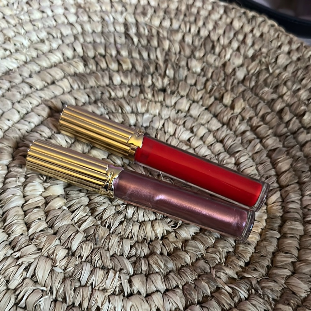 Estee Lauder Lip Gloss Set - Red and Bronze